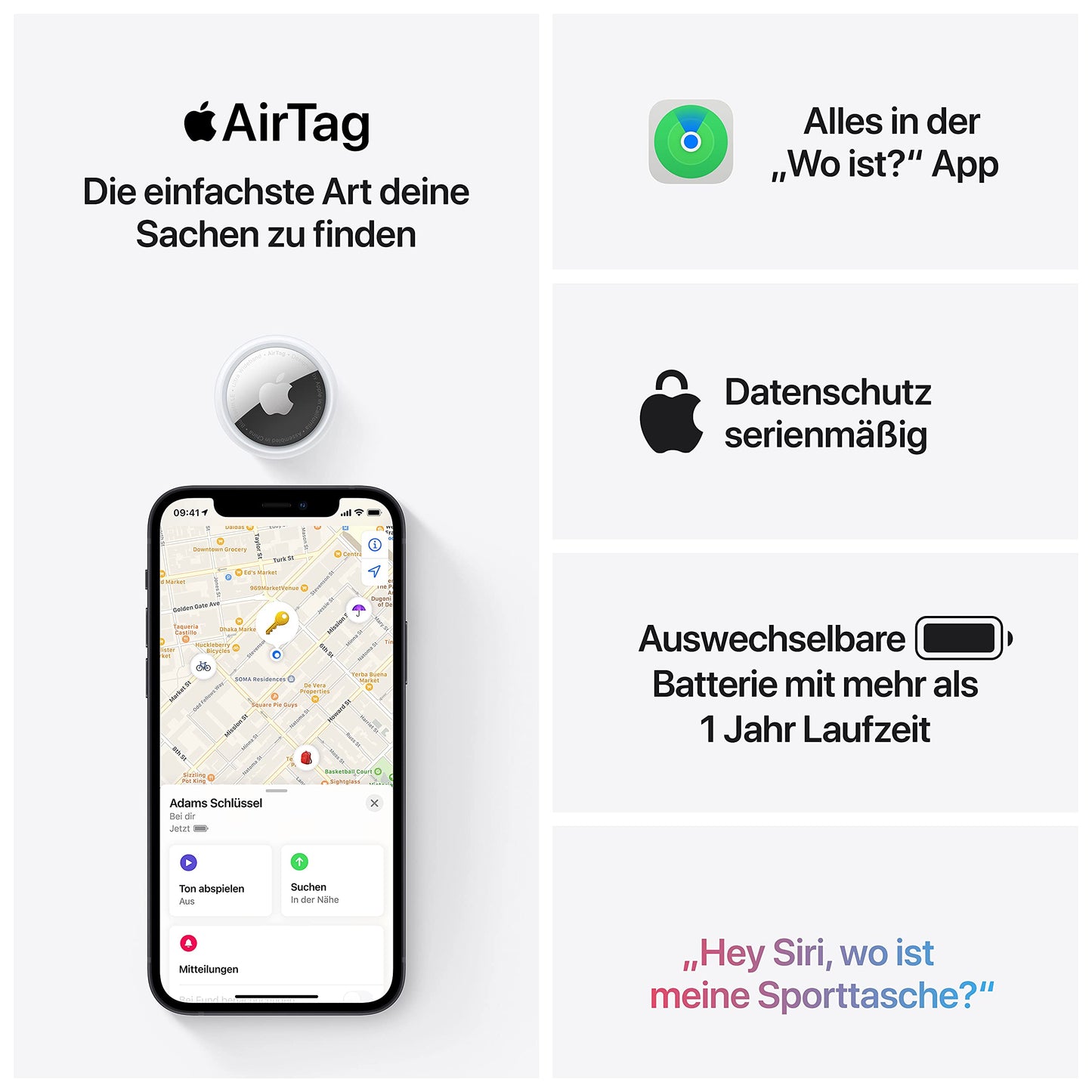👉 4er Pack Bluetooth-Tracker – Schlüssel, Geldbörsen, Gepäck & Rucksäcke leicht wiederfinden, Austauschbare Batterie